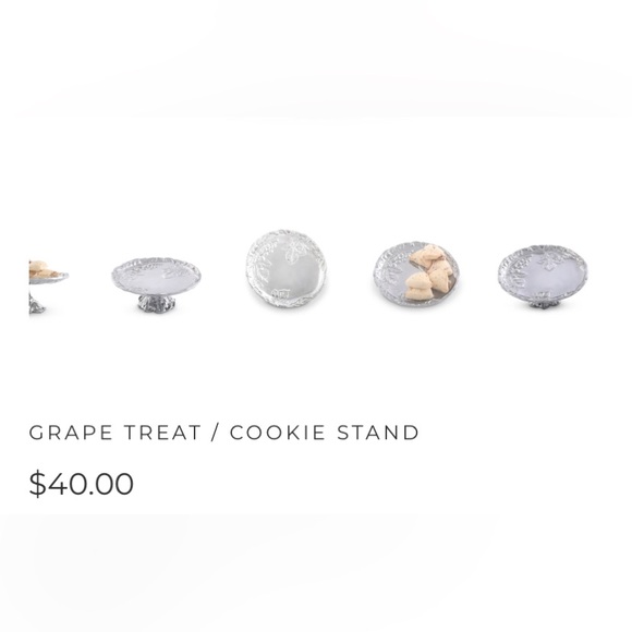 Arthur Court small grape design pedestal cookie/ cake tray - Picture 8 of 8